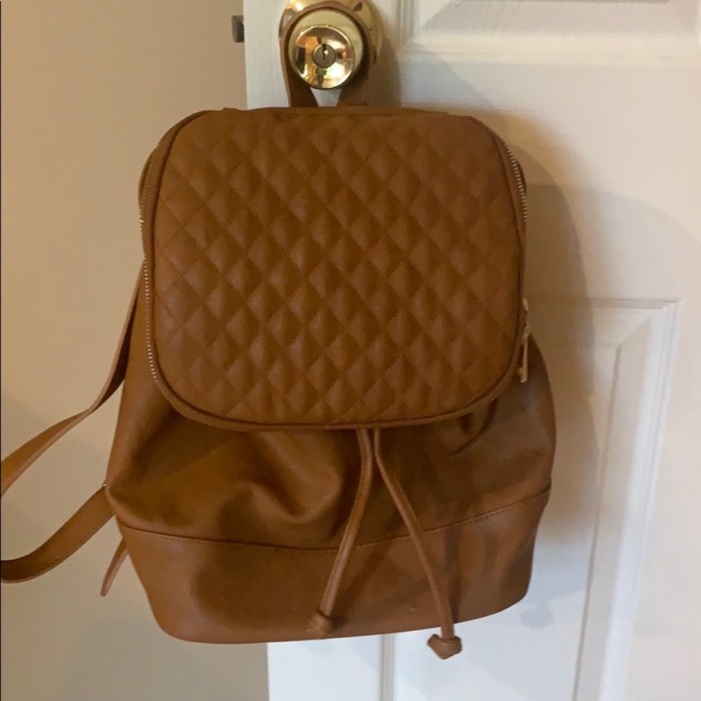 Leather backpack